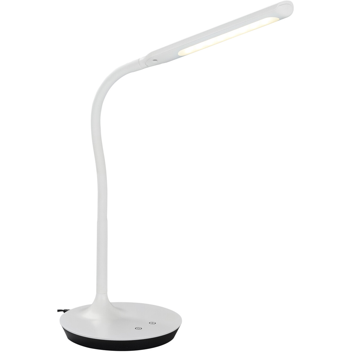 Lampe de bureau LED - Trion Polina - 5W - Couleur de lumière ajustable - Dimmable - Rond - Mat Blanc - Plastique