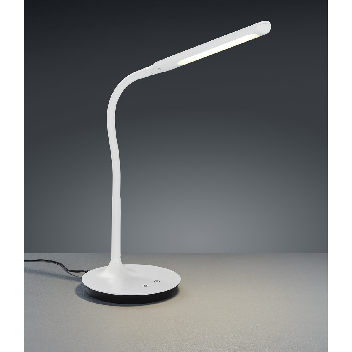 Lampe de bureau LED - Trion Polina - 5W - Couleur de lumière ajustable - Dimmable - Rond - Mat Blanc - Plastique