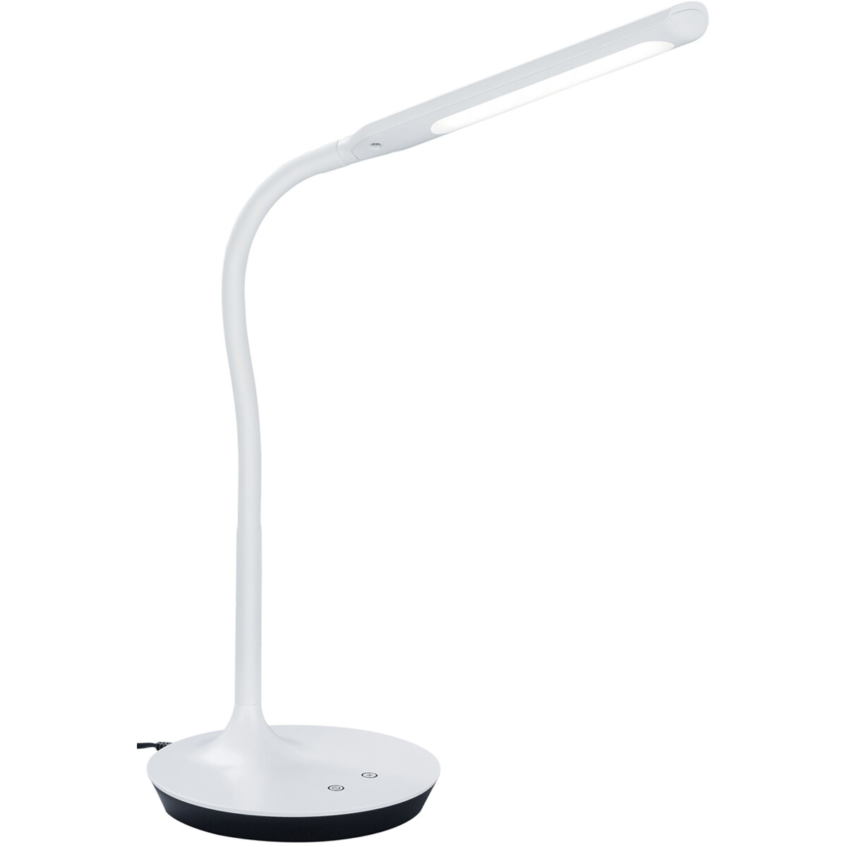 Lampe de bureau LED - Trion Polina - 5W - Couleur de lumière ajustable - Dimmable - Rond - Mat Blanc - Plastique