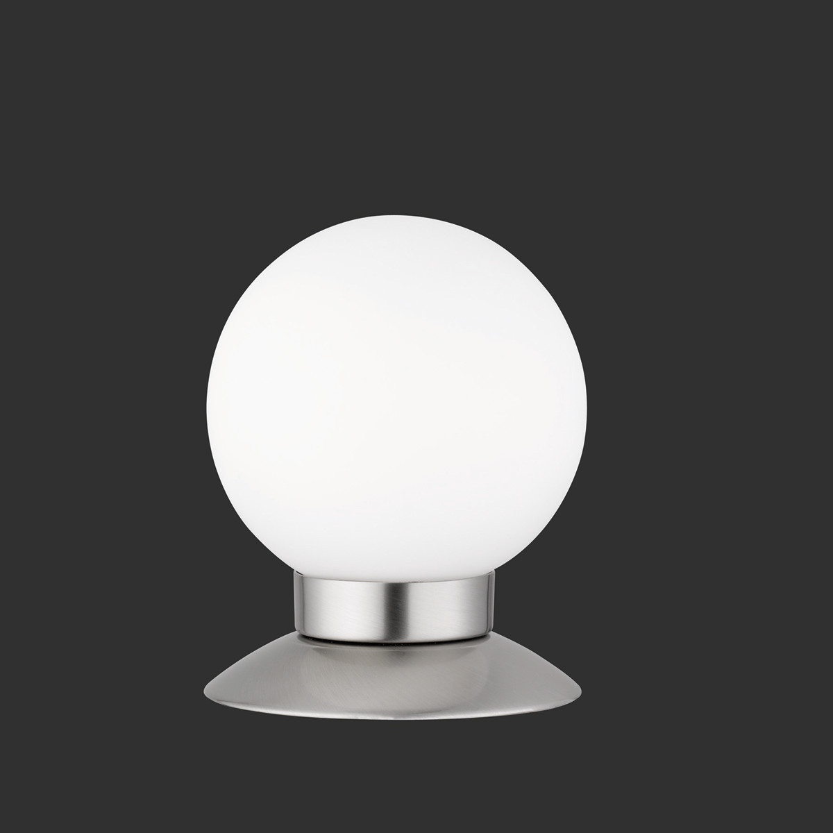 Lampe de Table LED - Trion Princy - 3W - Blanc Chaud 3000K - Dimmable - Rond - Mat Nickel - Aluminium