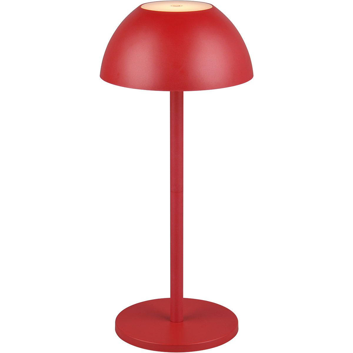 LED Lampe de Table - Trion Rado - 1.7W - Blanc Chaud 3000K - Batteries Rechargeables - Rouge - Plastique