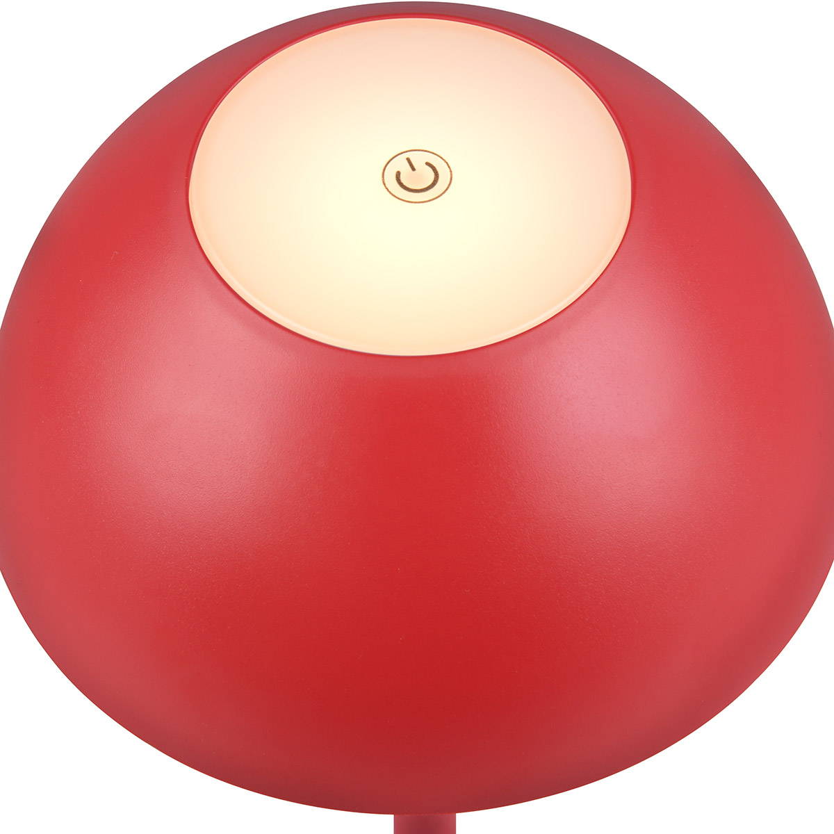 LED Lampe de Table - Trion Rado - 1.7W - Blanc Chaud 3000K - Batteries Rechargeables - Rouge - Plastique