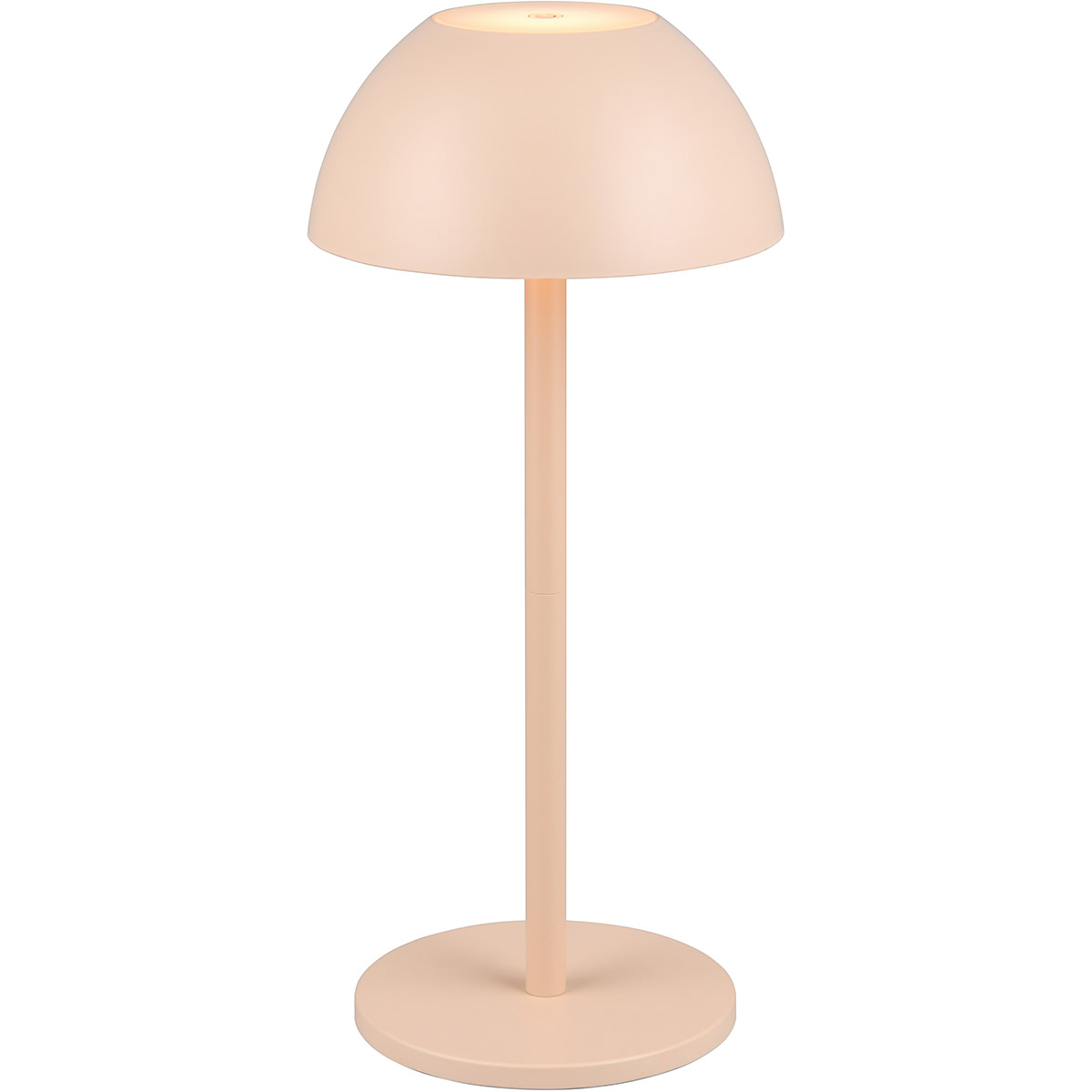 LED Lampe de Table - Trion Rado - 1.7W - Blanc Chaud 3000K - Batteries Rechargeables - Taupe - Plastique