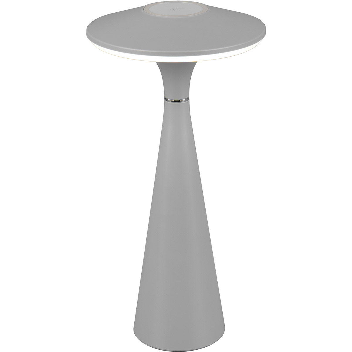 LED Lampe de Table - Trion Rezo - 2W - Couleur Ajustable - Batteries Rechargeables - Gris - Plastique