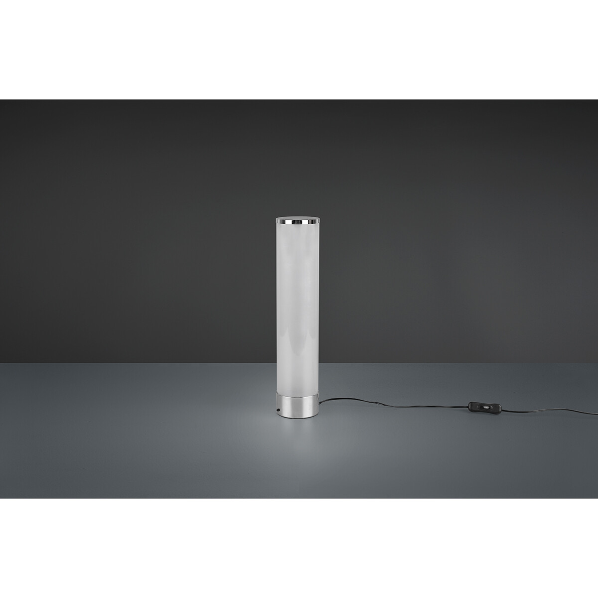 Lampe de Table LED - Trion Ricardo - 1.5W - Blanc Chaud 3000K - RGBW - Dimmable - Télécommande - Rond - Mat Chrome - Aluminium