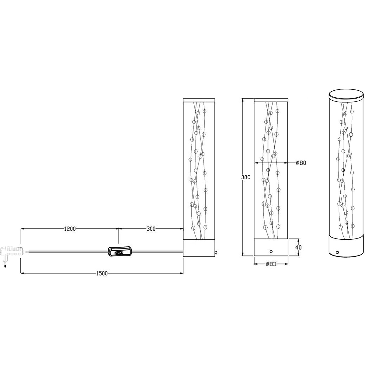 Lampe de Table LED - Trion Ricardo - 1.5W - Blanc Chaud 3000K - RGBW - Dimmable - Télécommande - Rond - Mat Chrome - Aluminium