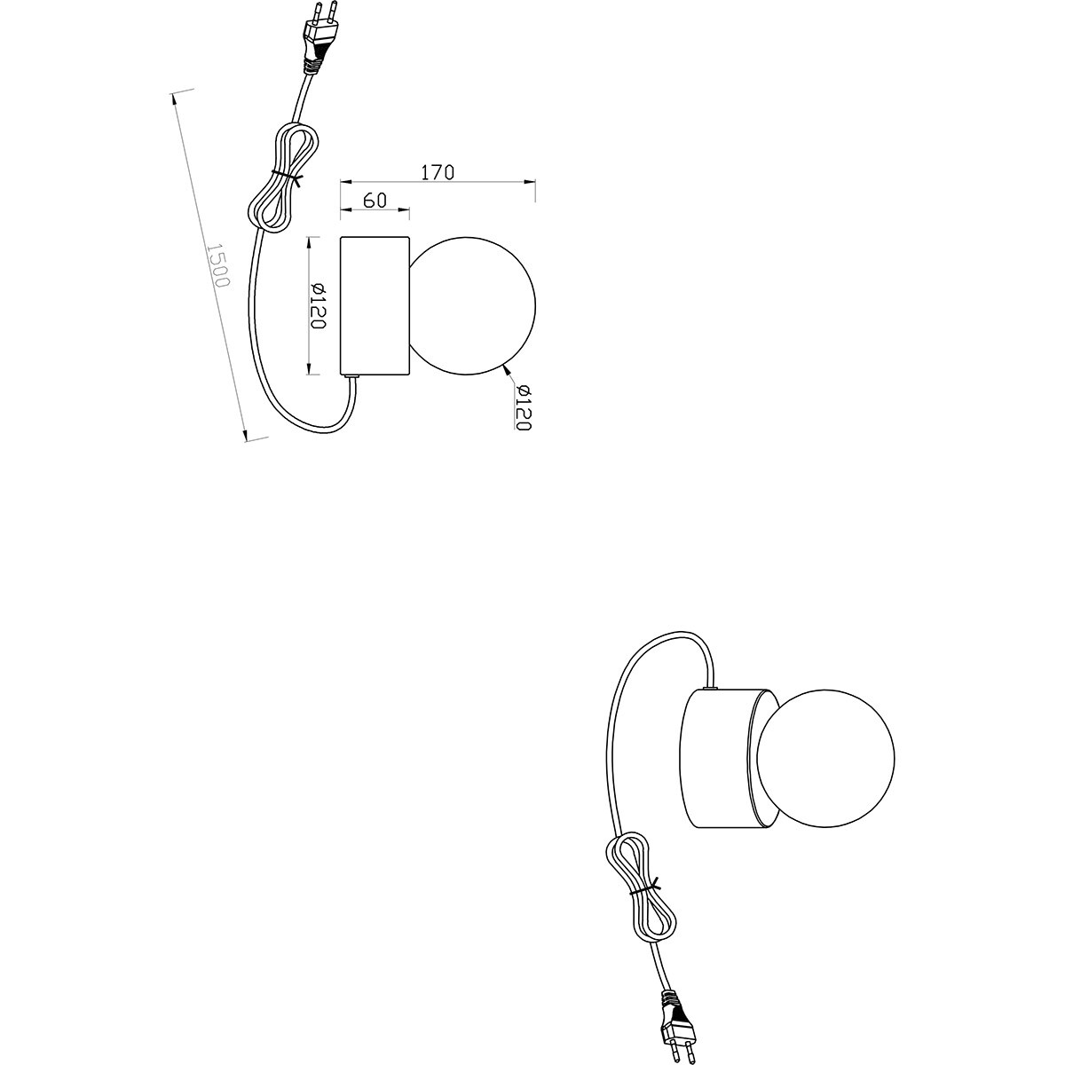 LED Lampe de Table - Trion Stenu - Douille E14 - 1 point lumineux - Max 25W - Vert - Métal