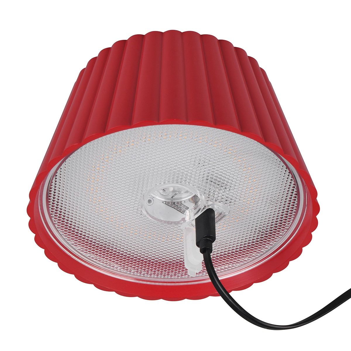 LED Lampe de Table - Trion Uraz - 1.5W - Blanc Chaud 3000K - Batteries Rechargeables - Rouge - Métal