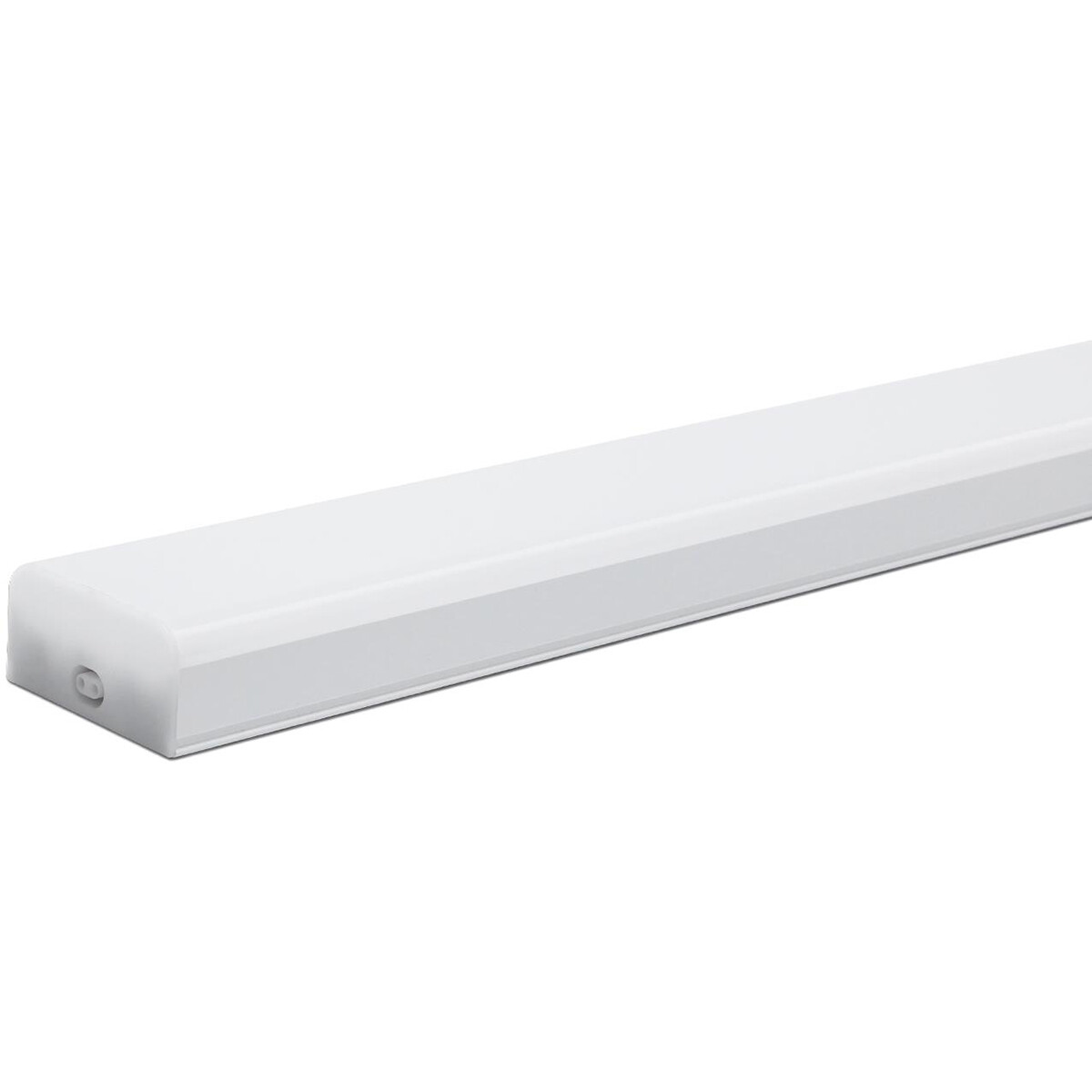 Réglette LED avec Tube T5 - Aigi Shado - 60cm - 12W - Connectable - Blanc Froid 6500K - Mat Blanc