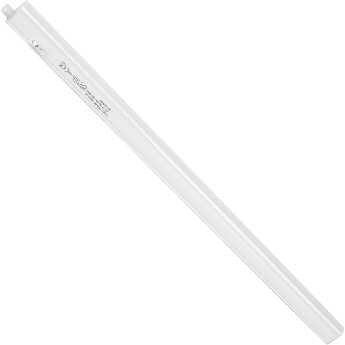 Réglette LED avec Tube T5 - Aigi Timola - 60cm Simple - 8W - Connectable - Blanc Froid 6500K - Mat Blanc - Plastique