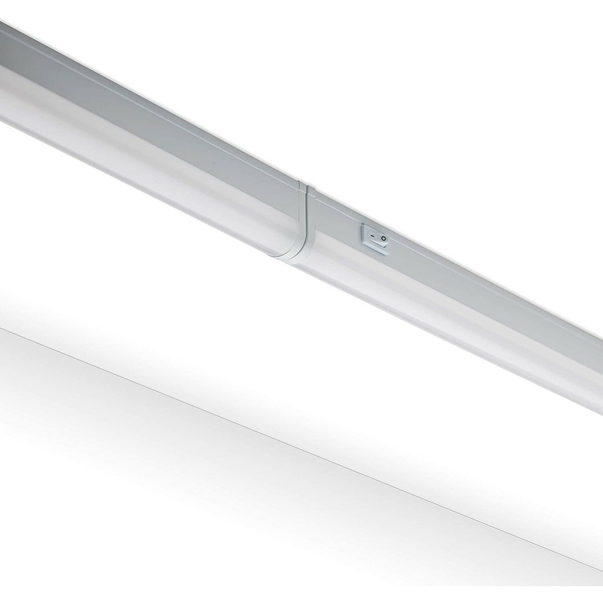 Réglette LED avec Tube T5 - Éclairage de Cuisine - Aigi Timola - 30cm Simple - 4W - Connectable - Blanc Froid 6500K - Mat Blanc - Plastique