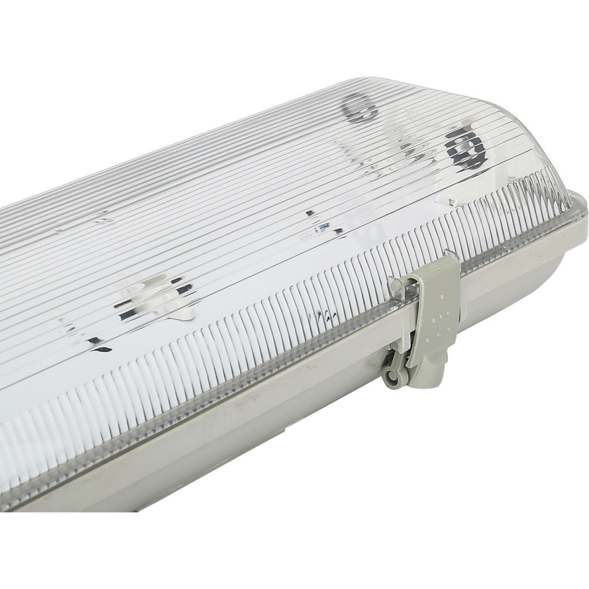 Réglette LED avec Tube T8 Incl. Starter - Aigi Hari - 120cm Double - 32W - Blanc Froid 6400K - Étanche IP65