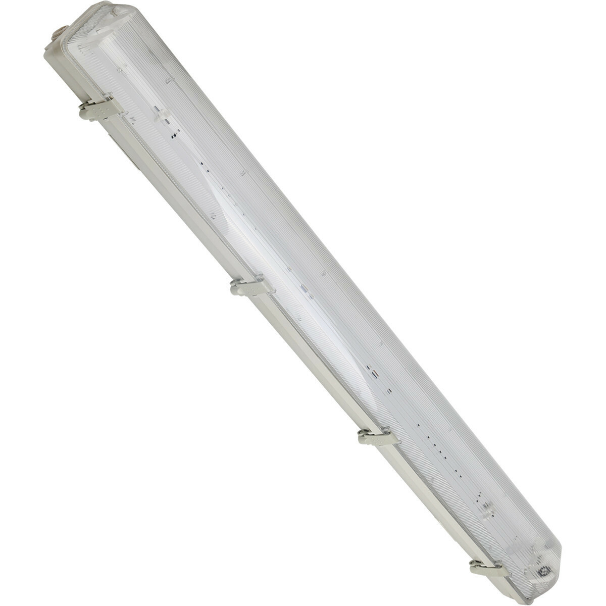 Réglette LED avec Tube T8 Incl. Starter - Aigi Hari - 120cm Double - 32W - Blanc Froid 6400K - Étanche IP65