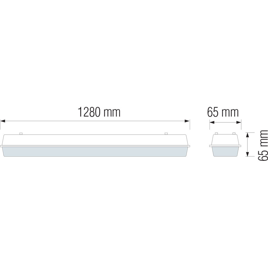 Réglette LED T8 - 120cm Simple - Étanche IP54 - Plastique