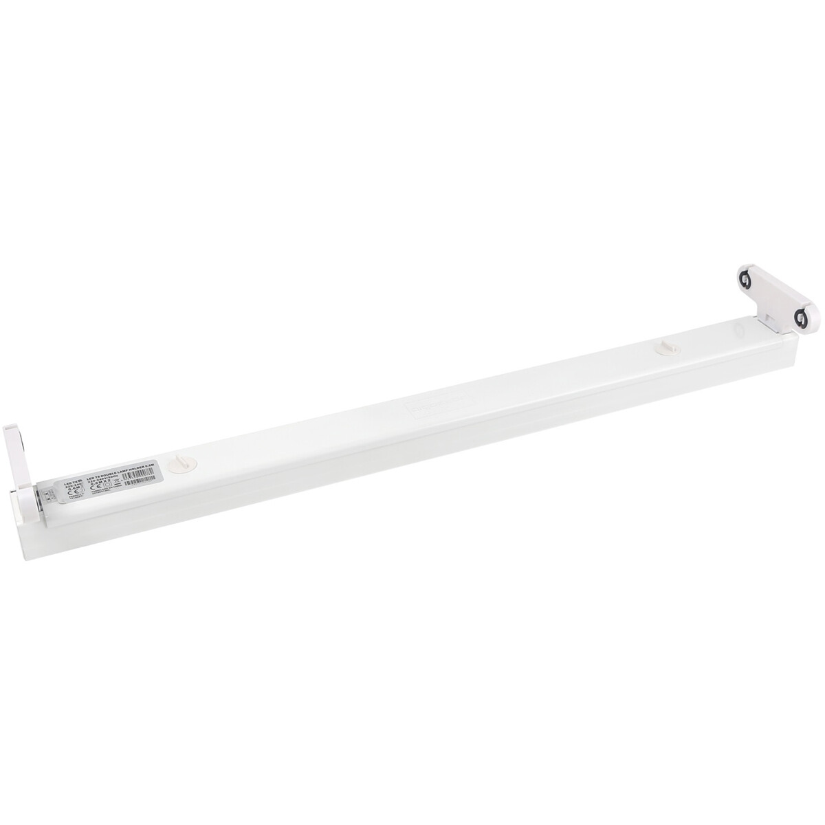 Réglette LED T8 - Aigi Dybolo - 60cm Double - IP20 - Mat Blanc - Acier