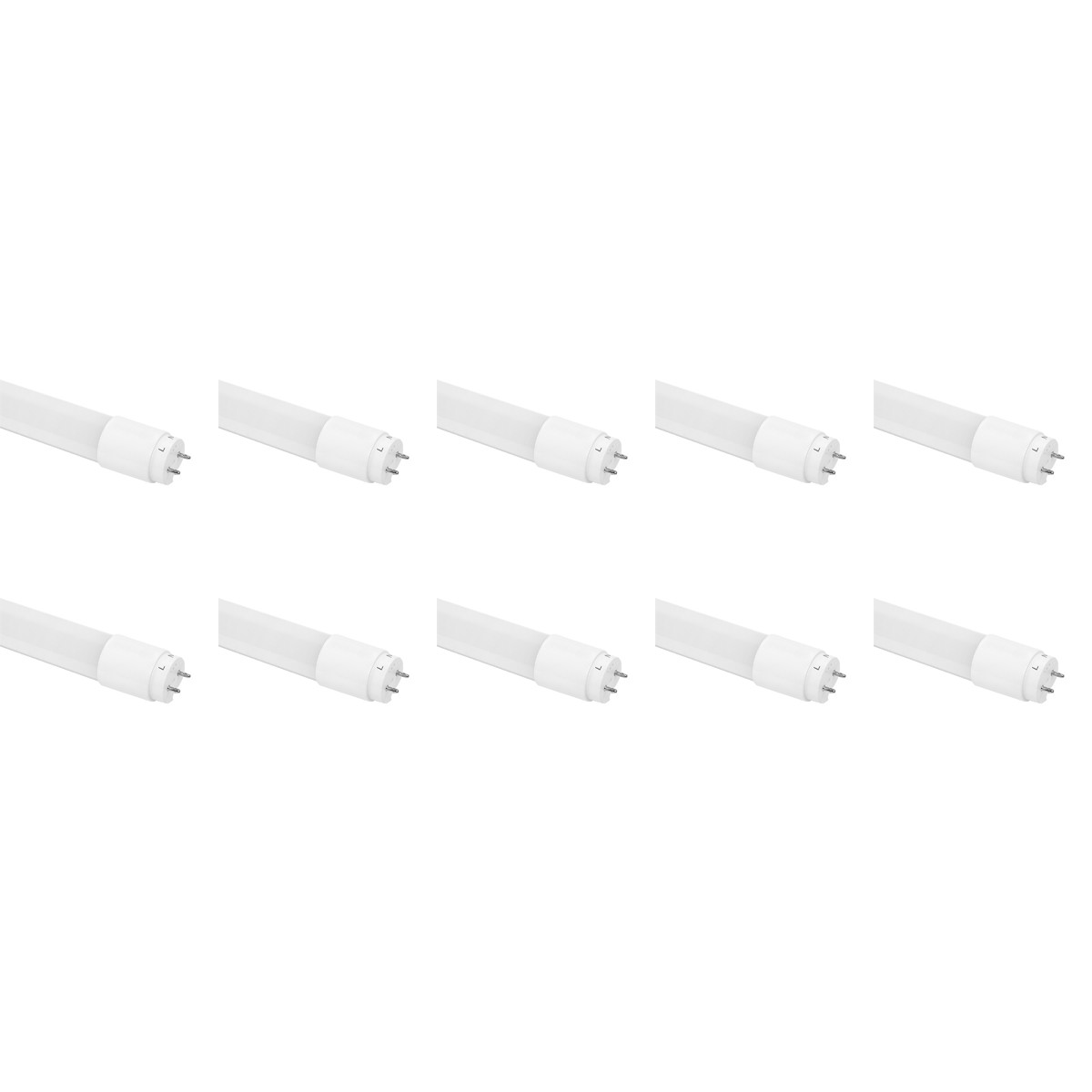 Tube LED TL T8 10 Pack - Aigi - 120cm 18W High Lumen 140 LM/W - Blanc Froid 6500K