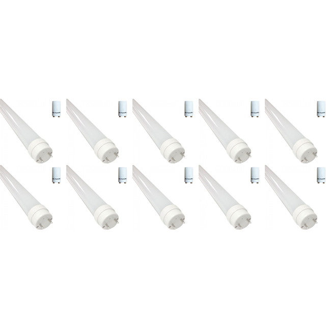 Pack de 10 Tubes LED T8 avec Starter - 150cm 22W - Blanc Neutre 4200K