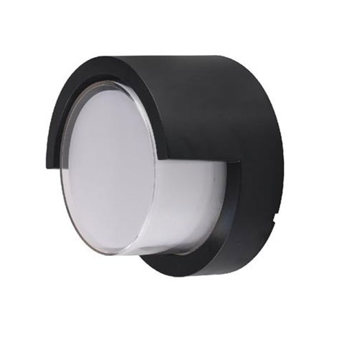 Éclairage de Jardin LED - Lumière Extérieure - Agusa 1 - Mur - Plastique Mat Noir - 12W Blanc Neutre 4200K - Rond