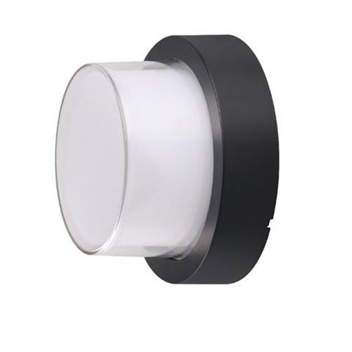 Éclairage de Jardin LED - Lumière Extérieure - Agusa 2 - Mur - Plastique Mat Noir - 12W Blanc Neutre 4200K - Rond