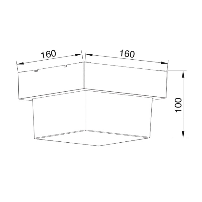 Éclairage de Jardin LED - Lumière Extérieure - Agusa 4 - Mur - Plastique Mat Noir - 12W Blanc Neutre 4200K - Carré