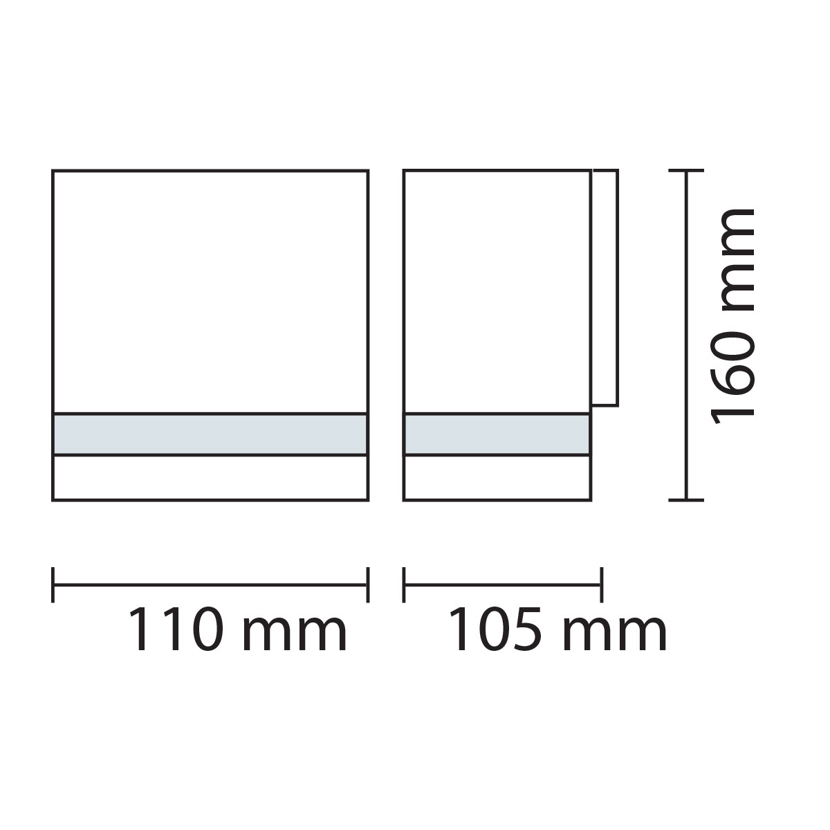 Éclairage de Jardin LED - Lumière Extérieure - Gardy 1 - Mur - Inox Chrome Mat - GU10 - Carré