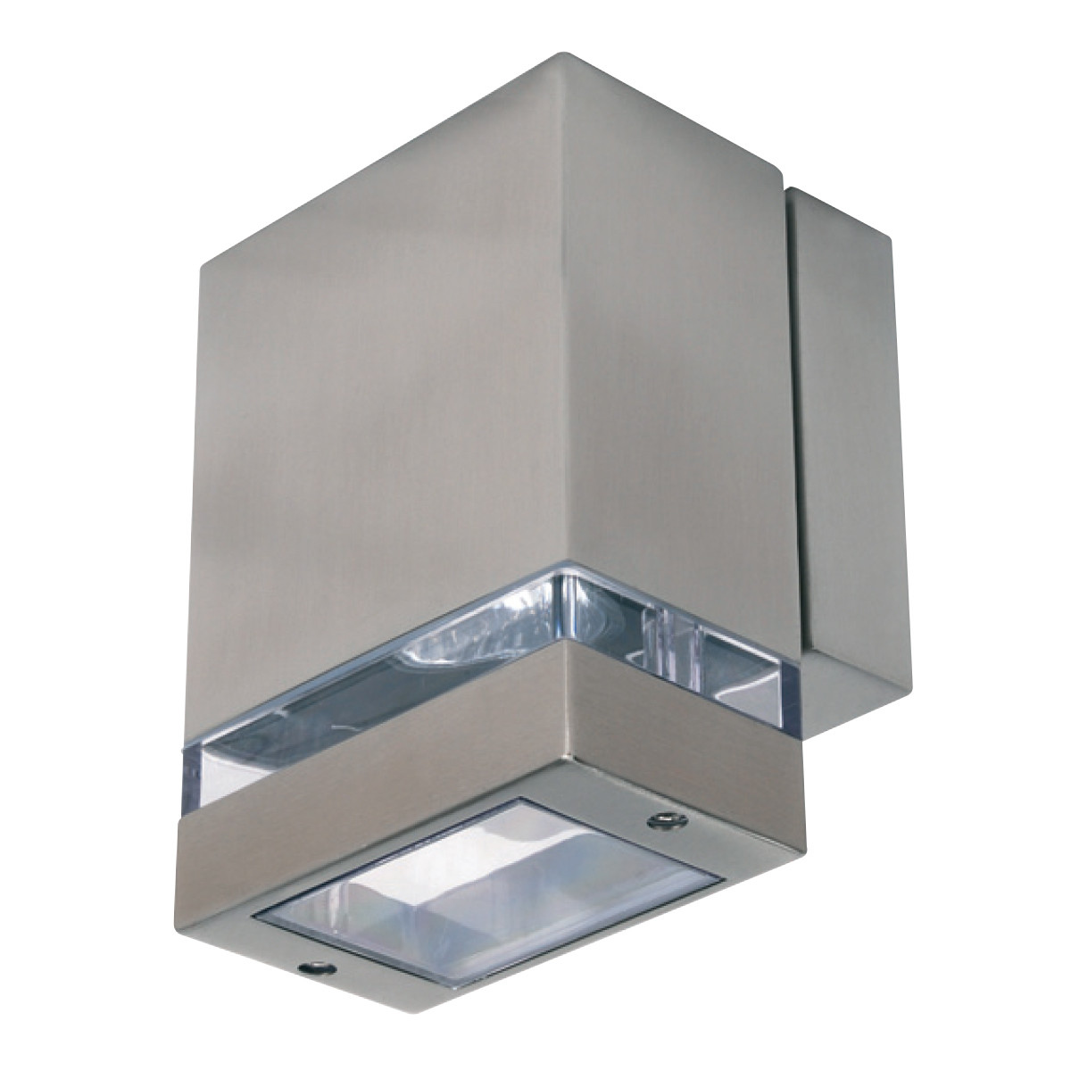 Éclairage de Jardin LED - Lumière Extérieure - Gardy 1 - Mur - Inox Chrome Mat - GU10 - Carré