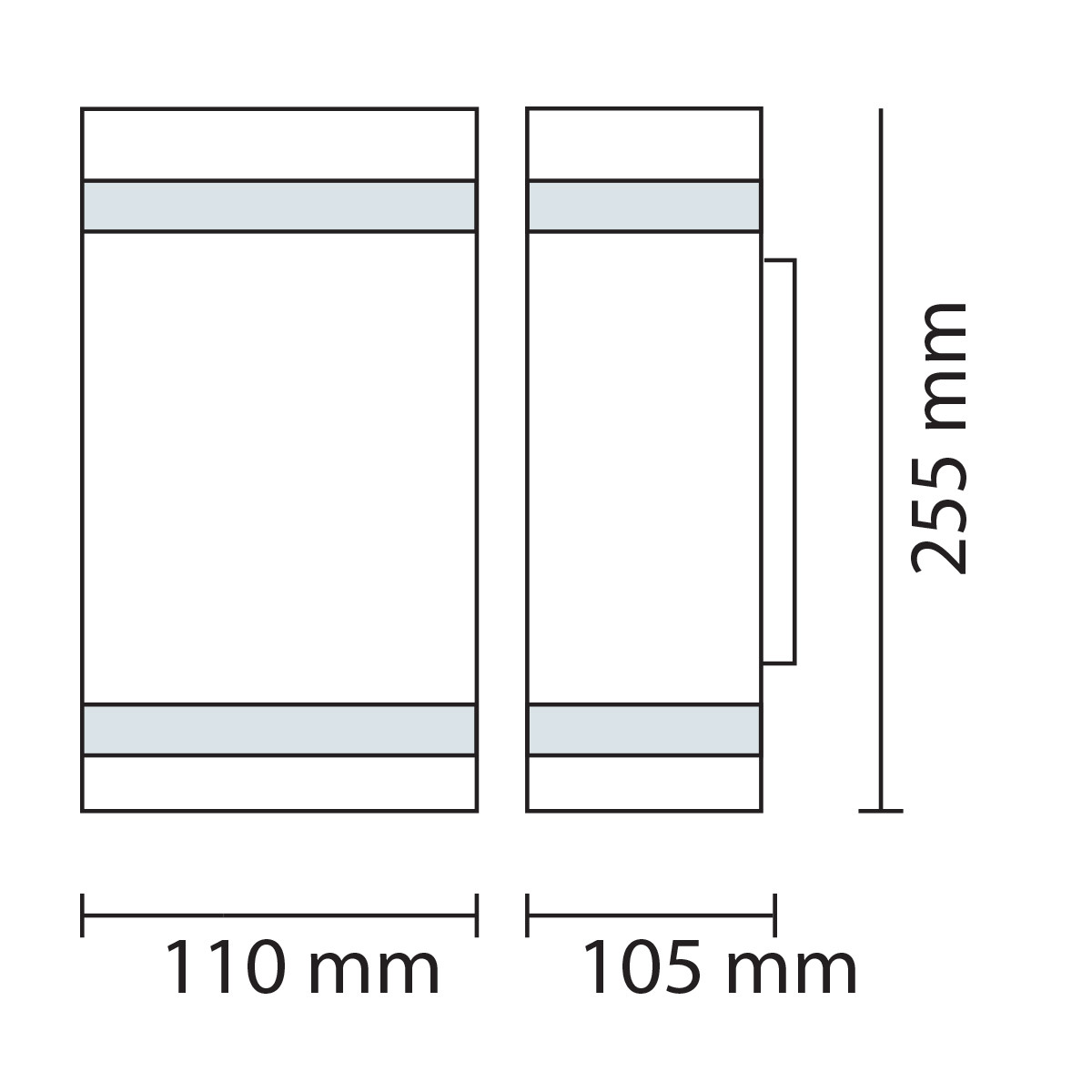 Éclairage de Jardin LED - Lumière Extérieure - Gardy 2 - Mur - Inox Chrome Mat - GU10 - Carré