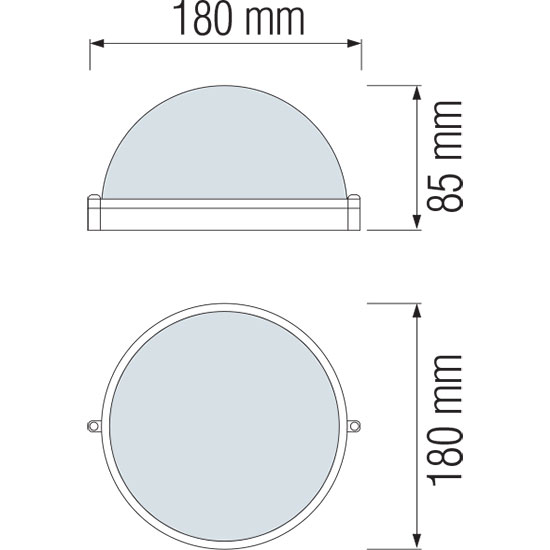 Éclairage de Jardin LED - Lumière Extérieure - Lagoon - Mur - Aluminium Mat Noir - E27 - Rond