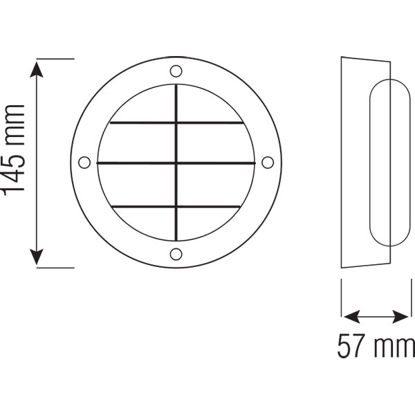 Éclairage de Jardin LED - Lumière Extérieure - Maran - Mur - Aluminium Mat Noir - 6W Blanc Neutre 4000K - Rond