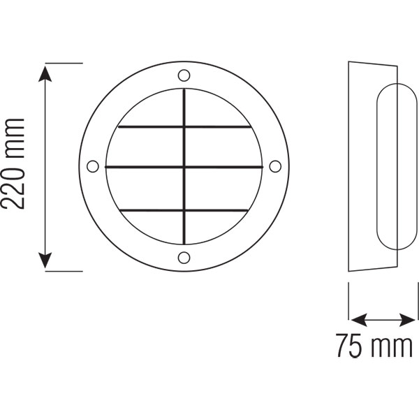 Éclairage de Jardin LED - Lumière Extérieure - Nara - Mur - Aluminium Mat Noir - 12W Blanc Neutre 4000K - Rond