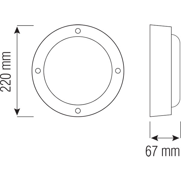 Éclairage de Jardin LED - Lumière Extérieure - Naro - Mur - Aluminium Mat Noir - 12W Blanc Neutre 4000K - Rond