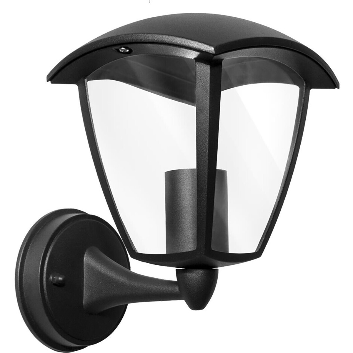 Éclairage de Jardin LED - Lumière Extérieure Nostalgique - Aigi Nuosta Up - Douille E27 - Mat Noir - Aluminium