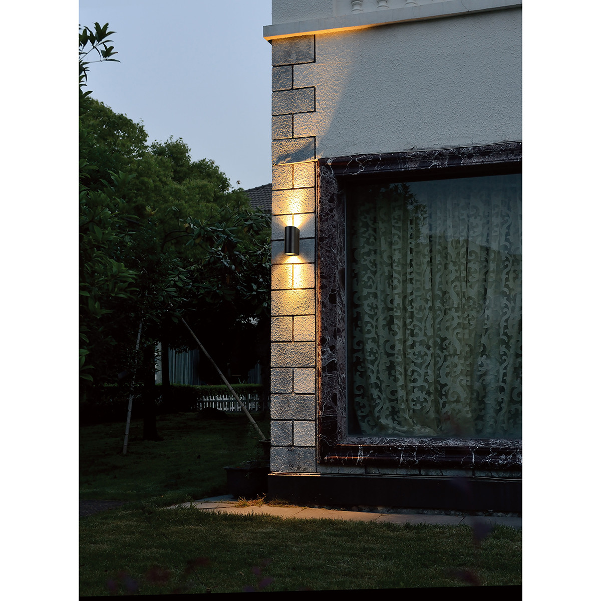 Éclairage de Jardin LED - Lumière Extérieure - Prixa Hoptron - Haut et Bas - Douille GU10 - Rond - Mat Noir - Aluminium - Philips - CorePro 827 36D - 3.5W - Blanc Chaud 2700K