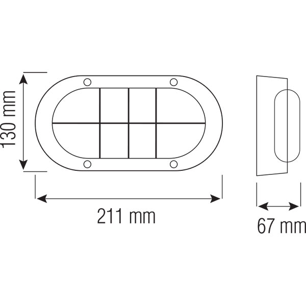 Éclairage de Jardin LED - Lumière Extérieure - Rapan - Mur - Aluminium Mat Noir - 8W Blanc Neutre 4000K - Ovale