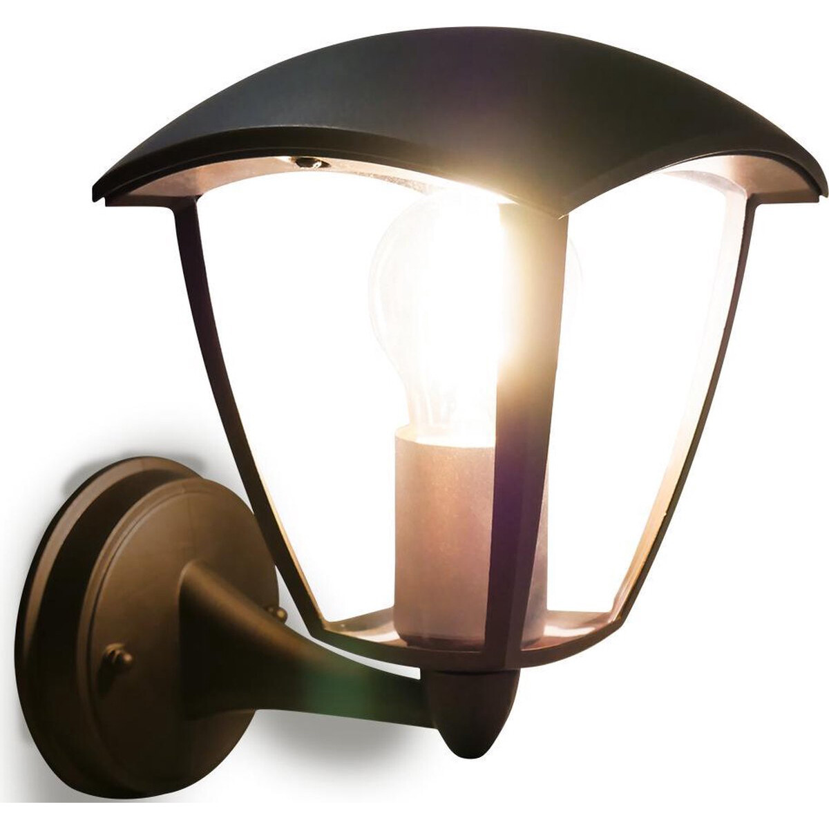 Éclairage de Jardin LED - Lumière Extérieure - Sanola Ponci - Douille E27 - Étanche aux Éclaboussures IP44 - Mat Noir - Aluminium