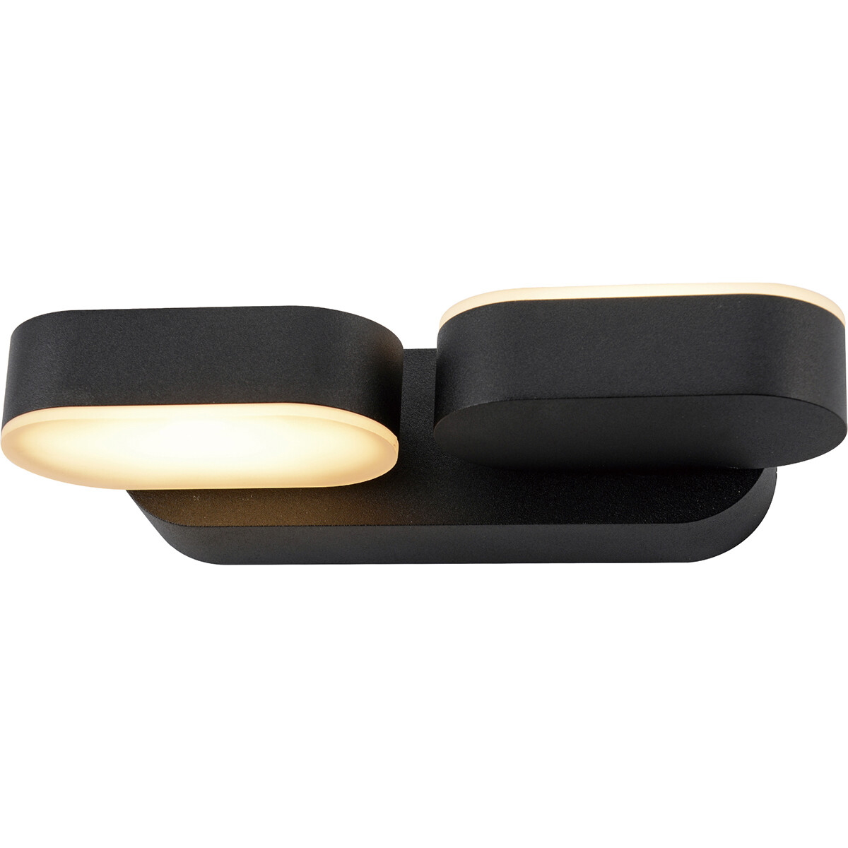 Éclairage de Jardin LED - Lumière Extérieure - Sanola Trapon - 13W - Blanc Chaud 2700K - Rond - Mat Noir - Aluminium