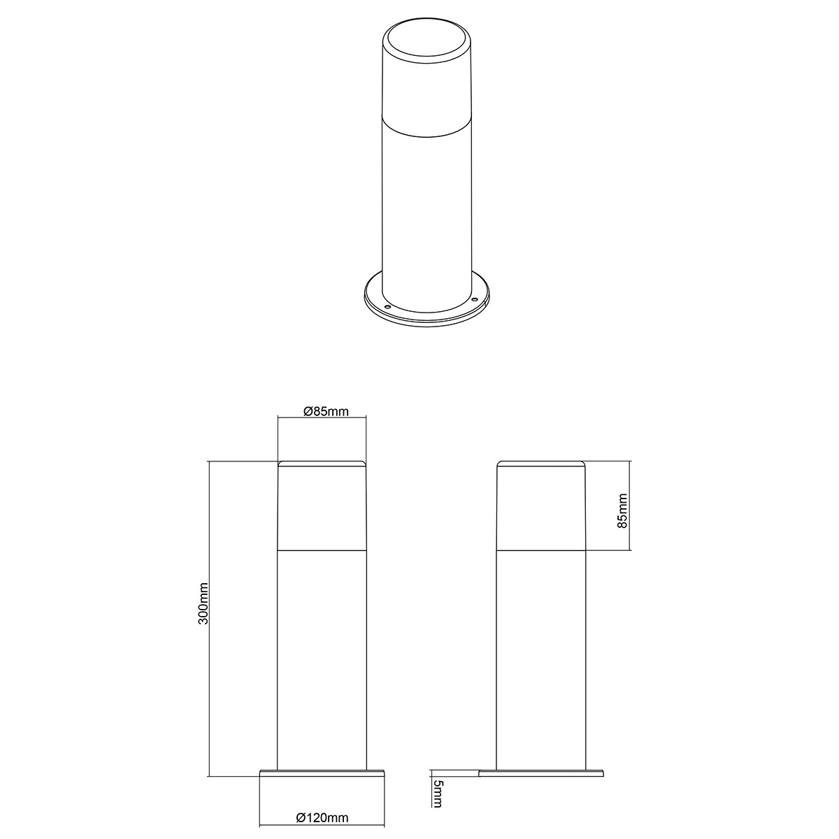 Éclairage de Jardin LED - Lampe d'Extérieur Debout - Trion Hosina - Douille E27 - Étanche aux Éclaboussures IP44 - Couleur Rouille - Aluminium