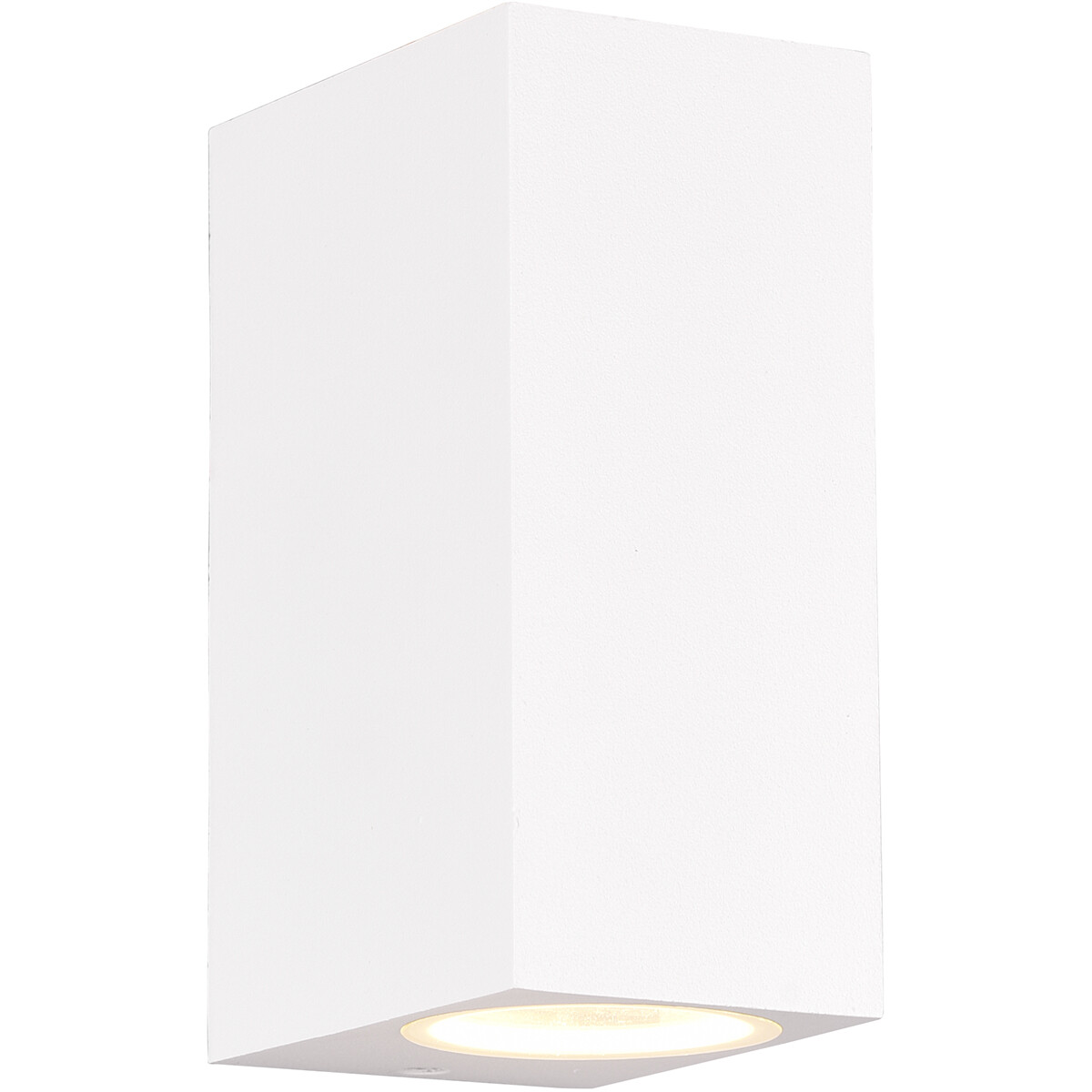 Éclairage de Jardin LED - Lampe murale extérieure - Trion Royina Up and Down - Douille GU10 - Étanche aux Éclaboussures IP44 - Rectangle - Mat Blanc - Aluminium