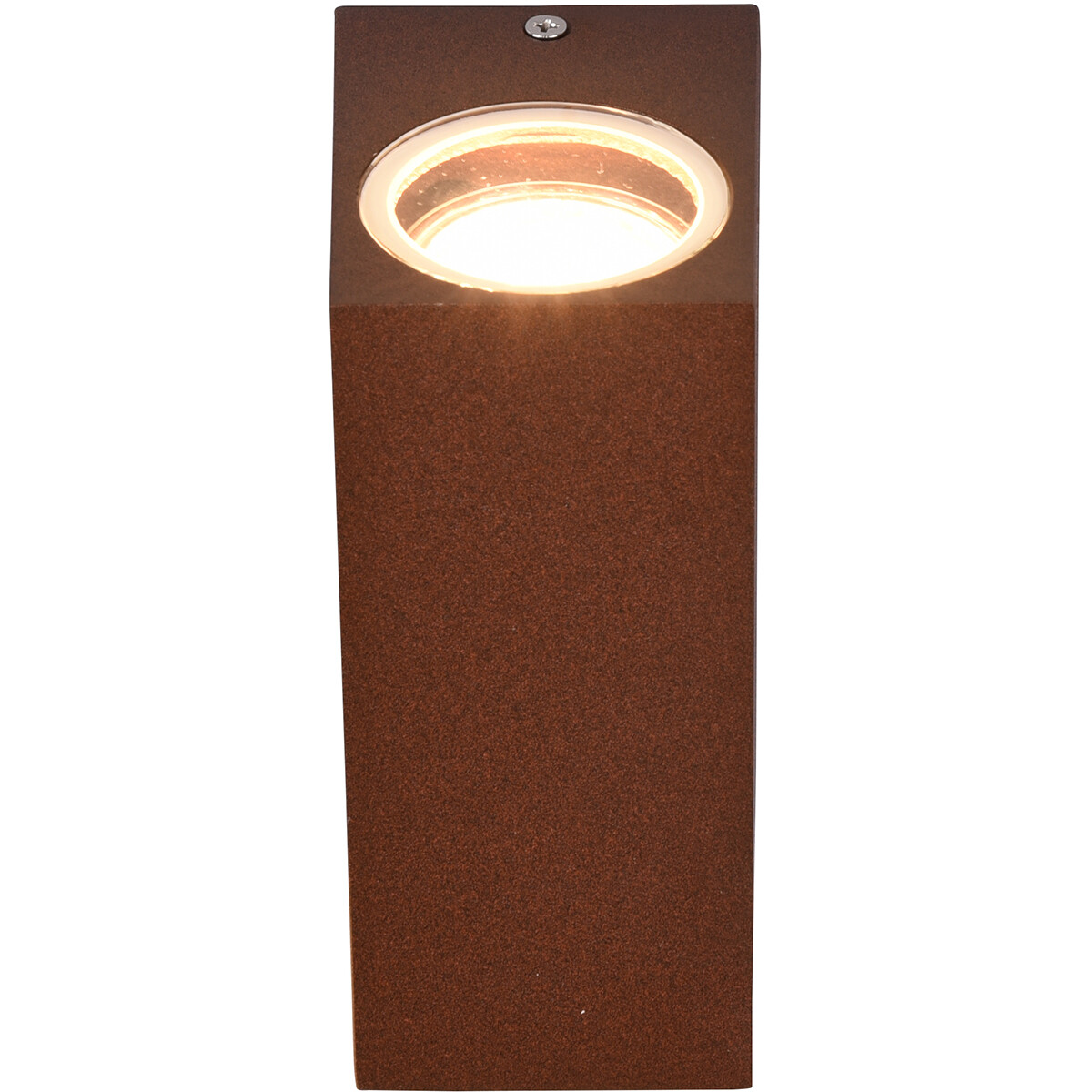 Éclairage de Jardin LED - Lampe murale extérieure - Trion Royina Up and Down - Douille GU10 - Étanche aux Éclaboussures IP44 - Rectangle - Couleur Rouille - Aluminium