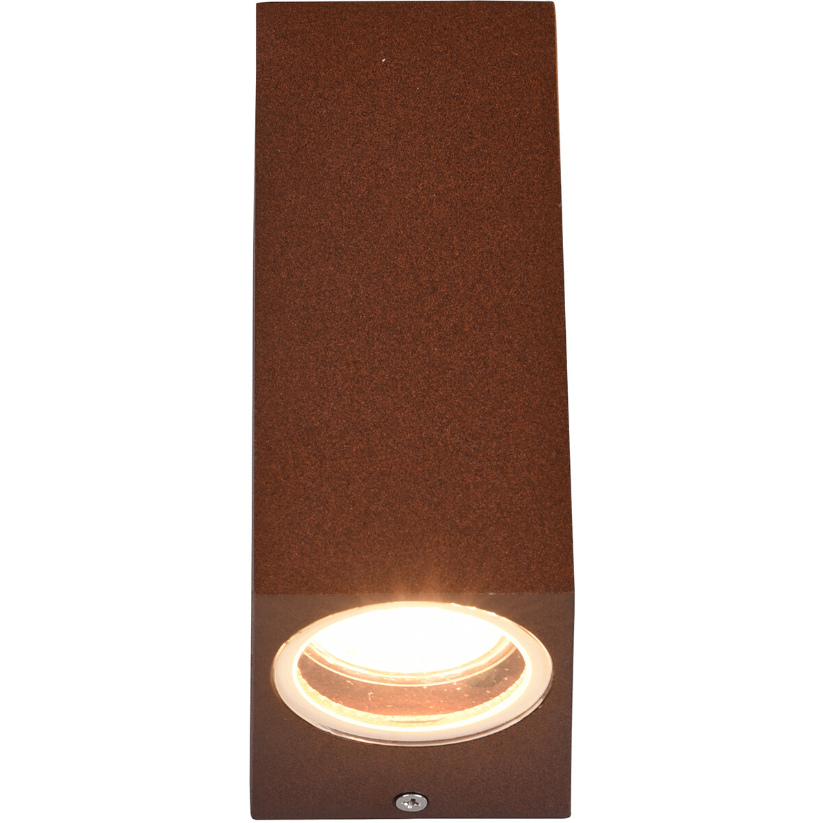 Éclairage de Jardin LED - Lampe murale extérieure - Trion Royina Up and Down - Douille GU10 - Étanche aux Éclaboussures IP44 - Rectangle - Couleur Rouille - Aluminium