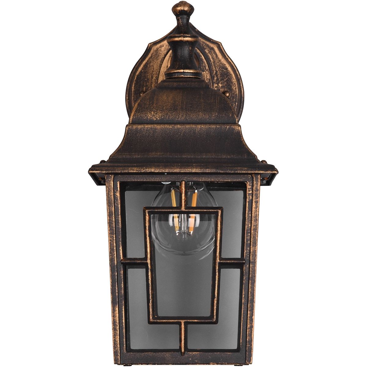 Éclairage de Jardin - Lampe Extérieure - Trion Torno - Douille E27 - 1 point lumineux - Étanche IP44 - Bronze - Aluminium