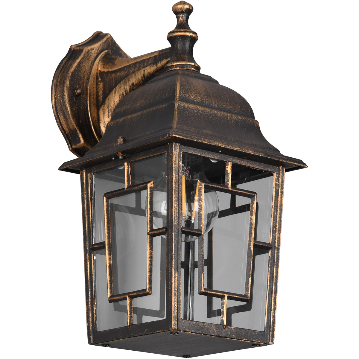 Éclairage de Jardin - Lampe Extérieure - Trion Torno - Douille E27 - 1 point lumineux - Étanche IP44 - Bronze - Aluminium