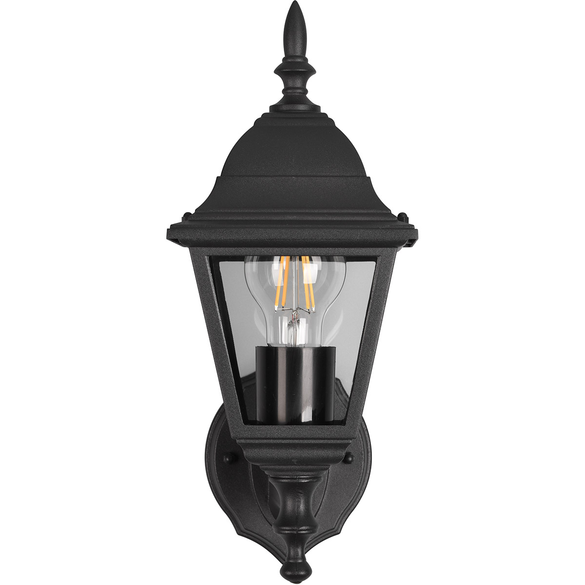 Éclairage de Jardin - Lampe Extérieure - Trion Zena - Douille E27 - Étanche IP44 - Noir Mat - Aluminium