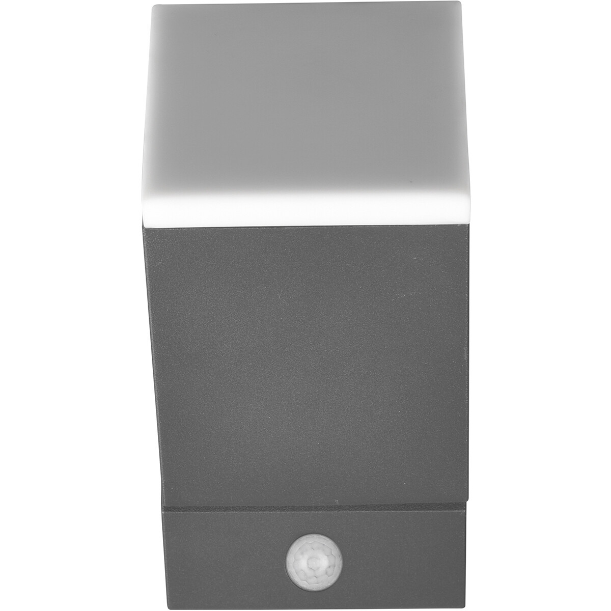 Éclairage de Jardin LED avec Détecteur de Mouvement - Lampe murale extérieure - Trion Avirma - 7W - Blanc Chaud 3000K - 1-lumière - Rectangle - Mat Anthracite - Aluminium