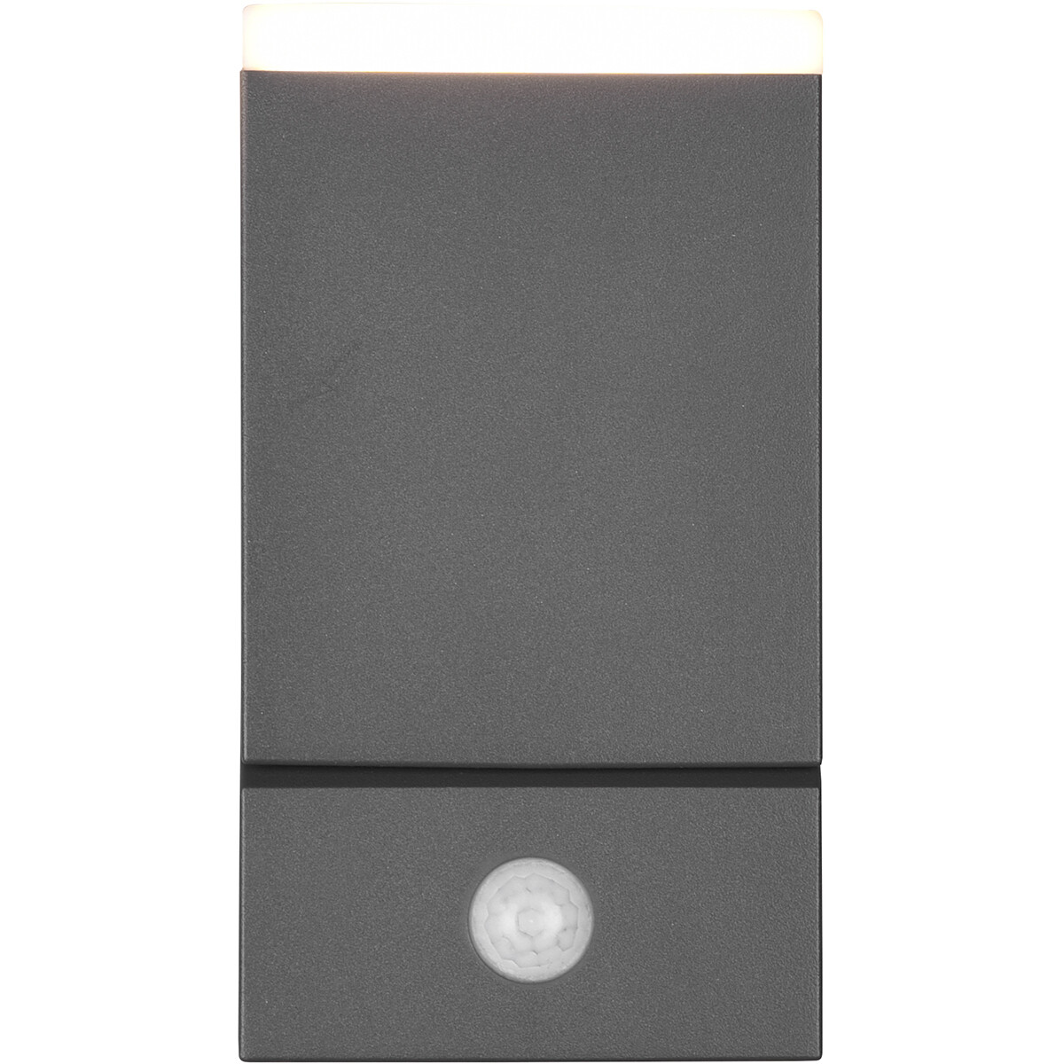 Éclairage de Jardin LED avec Détecteur de Mouvement - Lampe murale extérieure - Trion Avirma - 7W - Blanc Chaud 3000K - 1-lumière - Rectangle - Mat Anthracite - Aluminium