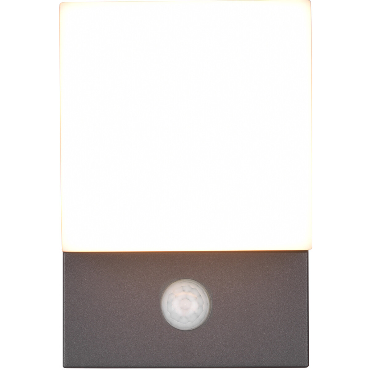 Éclairage de Jardin LED avec Détecteur de Mouvement - Lampe murale extérieure - Trion Avirma - 7W - Blanc Chaud 3000K - 1-lumière - Rectangle - Mat Anthracite - Aluminium