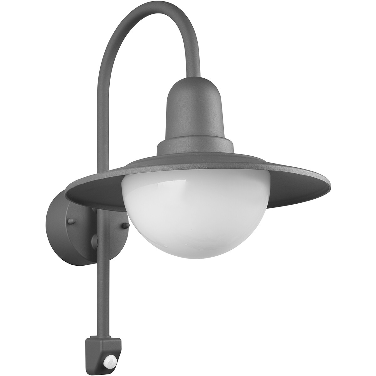 Éclairage de Jardin LED avec Détecteur de Mouvement - Lampe murale extérieure - Trion Nomina - Douille E27 - Rond - Mat Anthracite - Aluminium