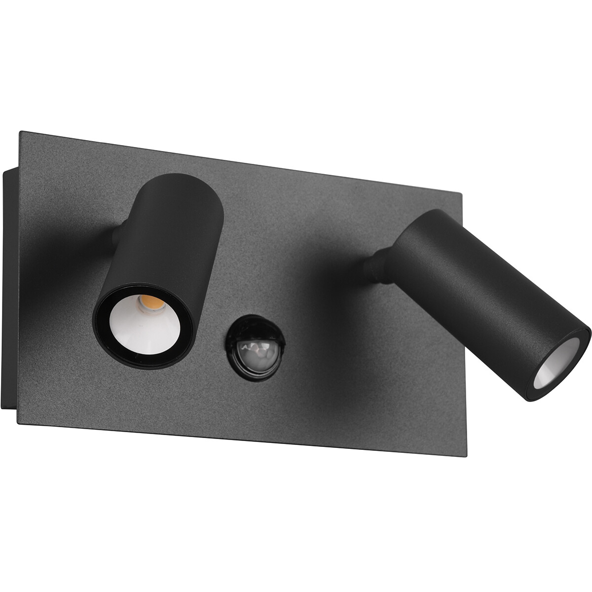 Éclairage de Jardin LED avec Détecteur de Mouvement - Lampe murale extérieure - Trion Sonei - 6W - Blanc Chaud 3000K - 2-lumières - Rectangle - Mat Anthracite - Aluminium