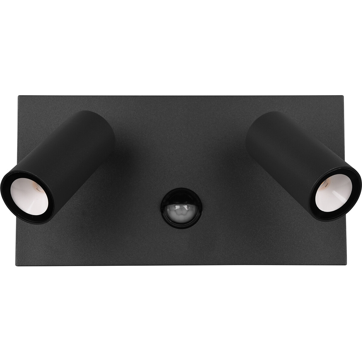 Éclairage de Jardin LED avec Détecteur de Mouvement - Lampe murale extérieure - Trion Sonei - 6W - Blanc Chaud 3000K - 2-lumières - Rectangle - Mat Anthracite - Aluminium