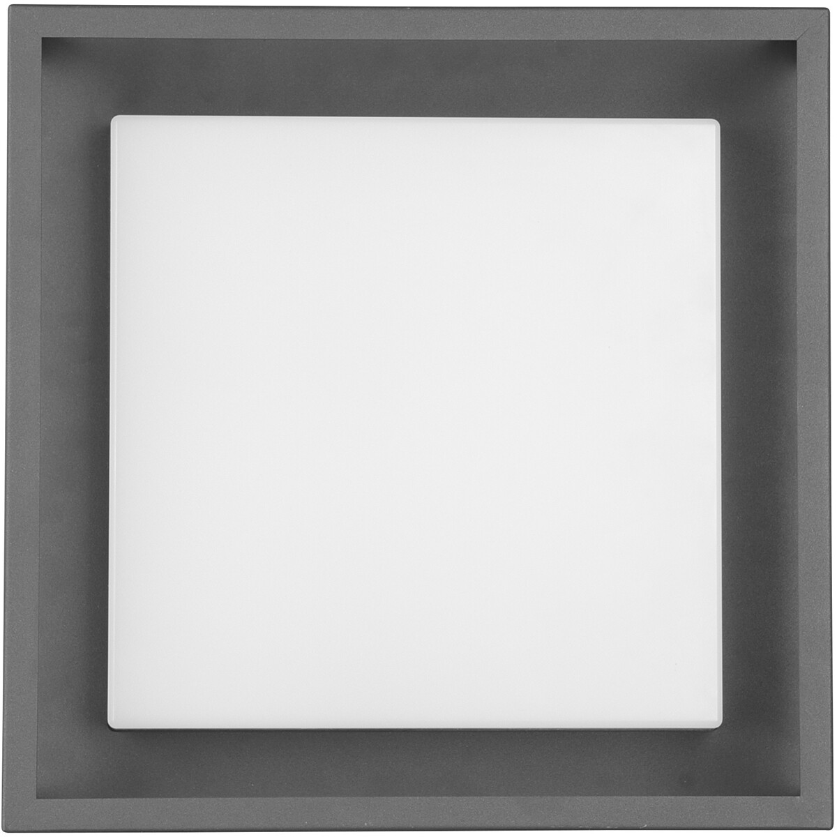 Éclairage de Jardin LED - Lampe de Plafond pour Extérieur - Trion Witoll - 14W - Couleur de lumière ajustable - Carré - Mat Anthracite - Aluminium